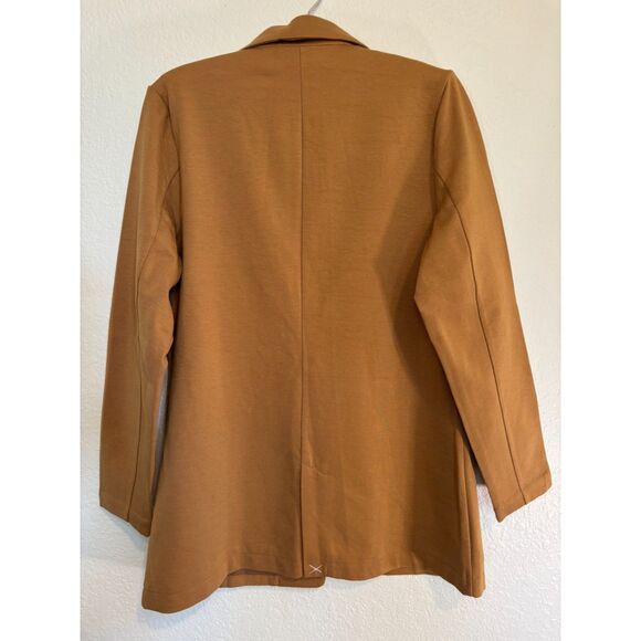 Garnet Hill Tencel Blend Stretch Blazer Size 10 Brown NWOT Soft Workwear - Picture 2 of 4
